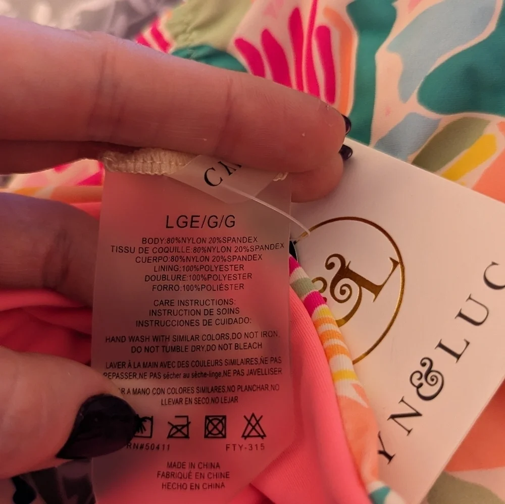 NWT Cyn & Luca Tropical Reversible‎ Bikini - Picture 10 of 12
